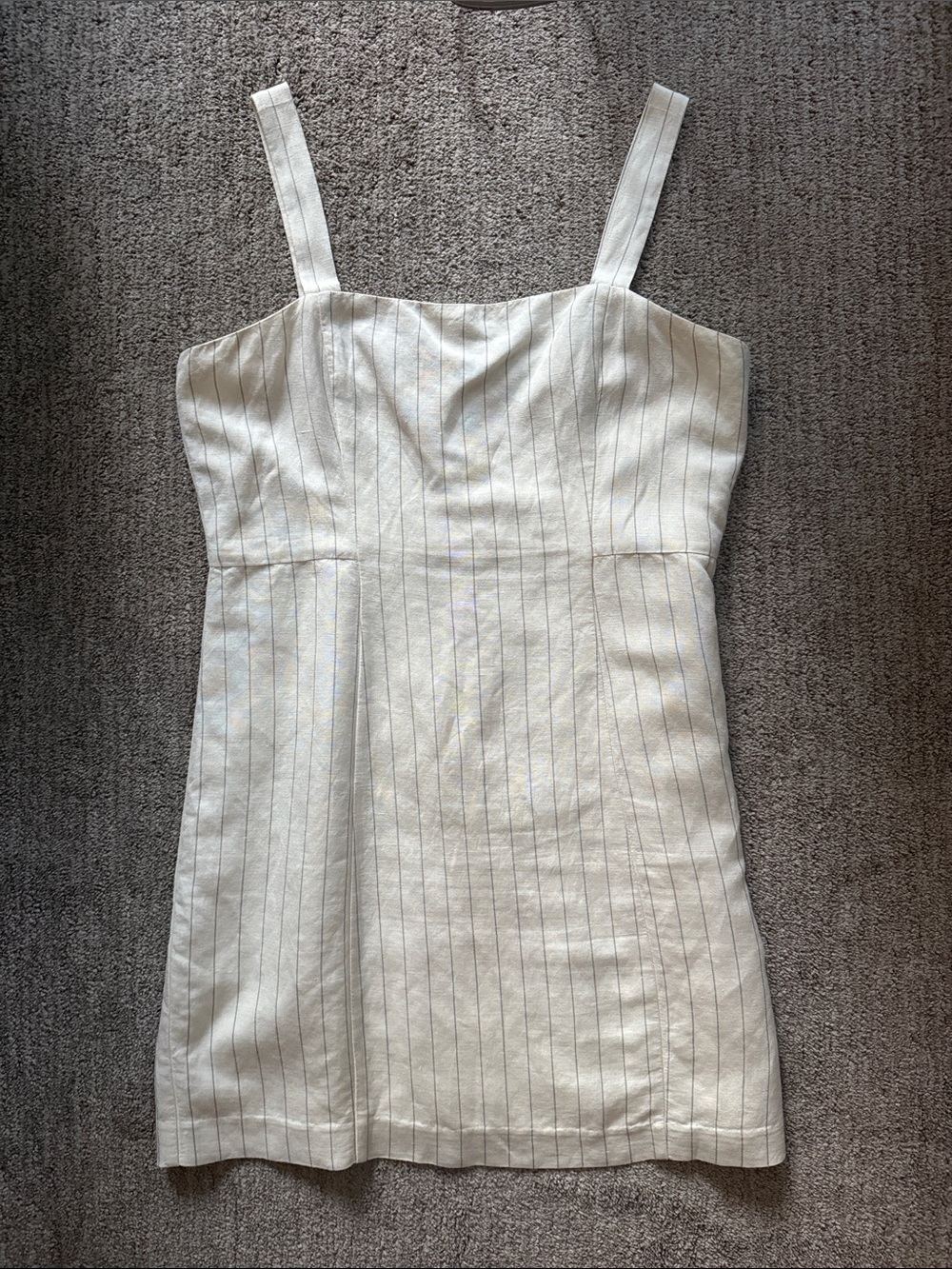 Club Monaco White Pinstripe Mini Dress